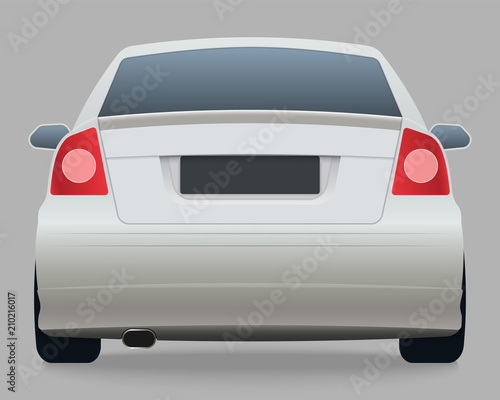 Car vector template on white background