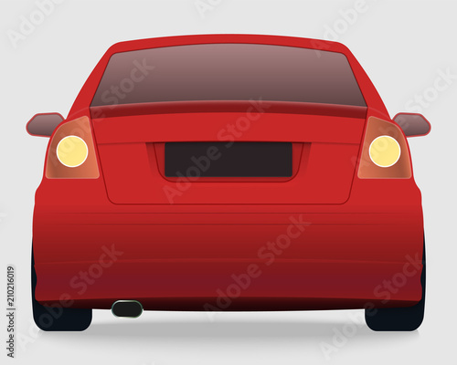 Car vector template on white background