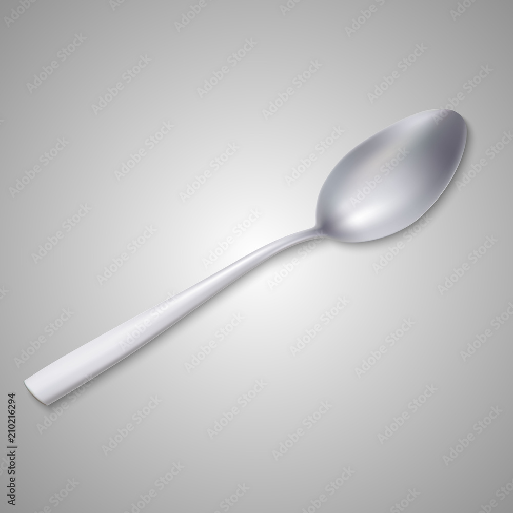 realistic metal spoon. realistic metal spoon.