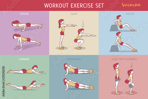 Workout Exercise Set Woman