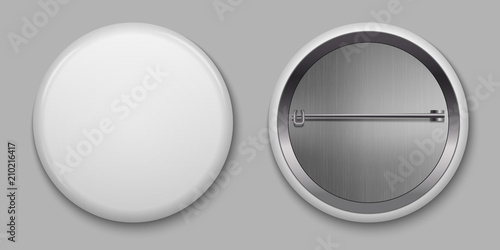 blank glossy badge