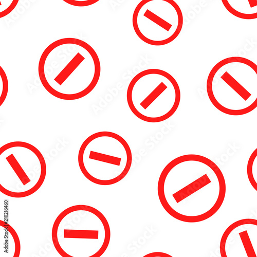 Free Download Stop sign icon seamless pattern background. Business concept vector illustration. Danger stop alert symbol pattern. - GFXLoad