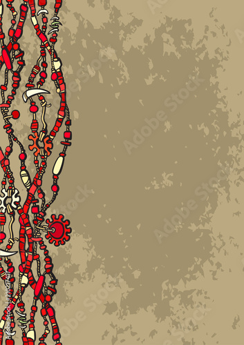 Cover design in boho style. Vector.