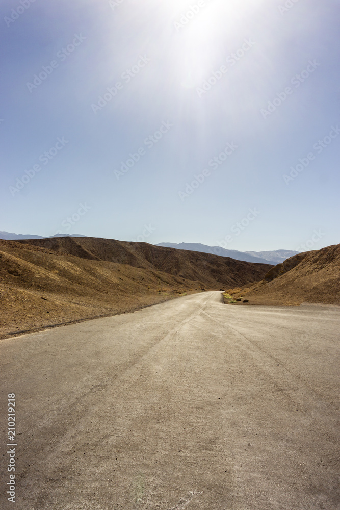 Lonely road in the desert