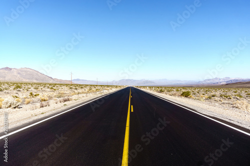 Lonely road in the desert