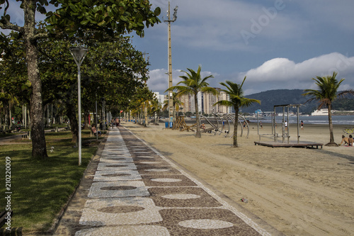 Calçada na beira mar em Santos © Reynaldo G. Lopes