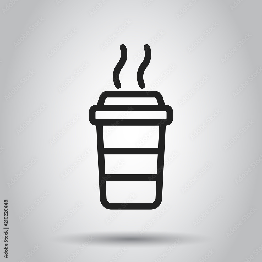 Coffee cup icon. Vector illustration. Business concept coffee mug pictogram. Coffee cup icon. Vector illustration. Business concept coffee mug pictogram.