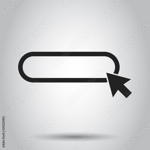 Address and navigation bar icon. Vector illustration. Business concept search www https pictogram.