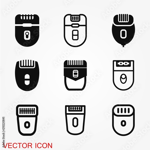 Epilator icon vector, illustration for your design