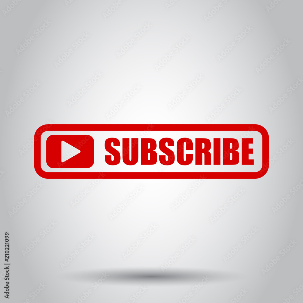 Subscribe button icon. Vector illustration. Business concept subscribe pictogram. Subscribe button icon. Vector illustration. Business concept subscribe pictogram.