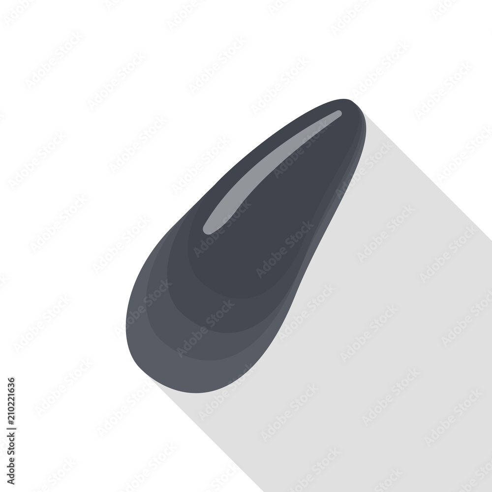 Black clam icon. Flat illustration of black clam vector icon for web design Black clam icon. Flat illustration of black clam vector icon for web design