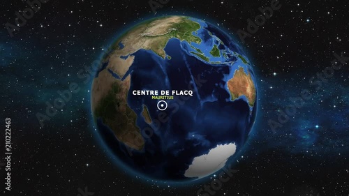 MAURITIUS CENTRE DE FLACQ ZOOM IN FROM SPACE photo