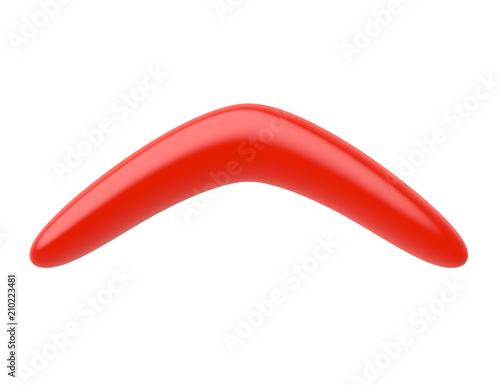 Boomerang isolated on white background, 3d illustration