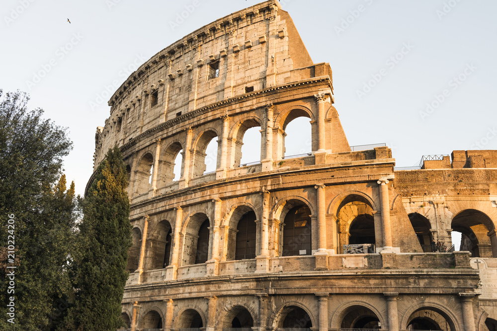 Exterior of the Colosseum in Rome