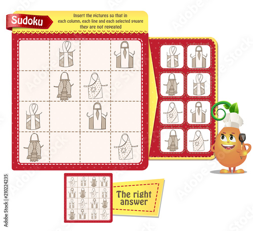 sudoku kitchen aprons