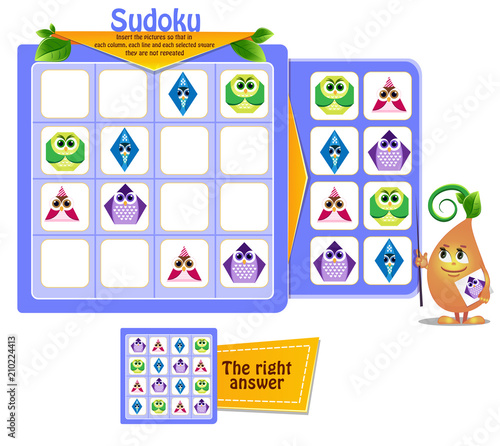 shapes  owls  game sudoku