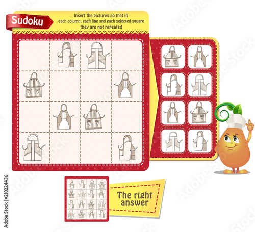 sudoku  iq adults  kitchen aprons