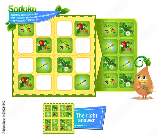 Sudoku game kids insects