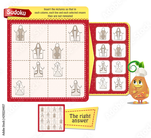 sudoku adults  kitchen aprons