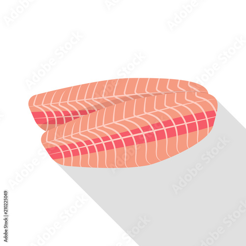 Fish meat icon. Flat illustration of fish meat vector icon for web design