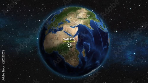 SOUTH SUDAN YAMBIO ZOOM IN FROM SPACE photo