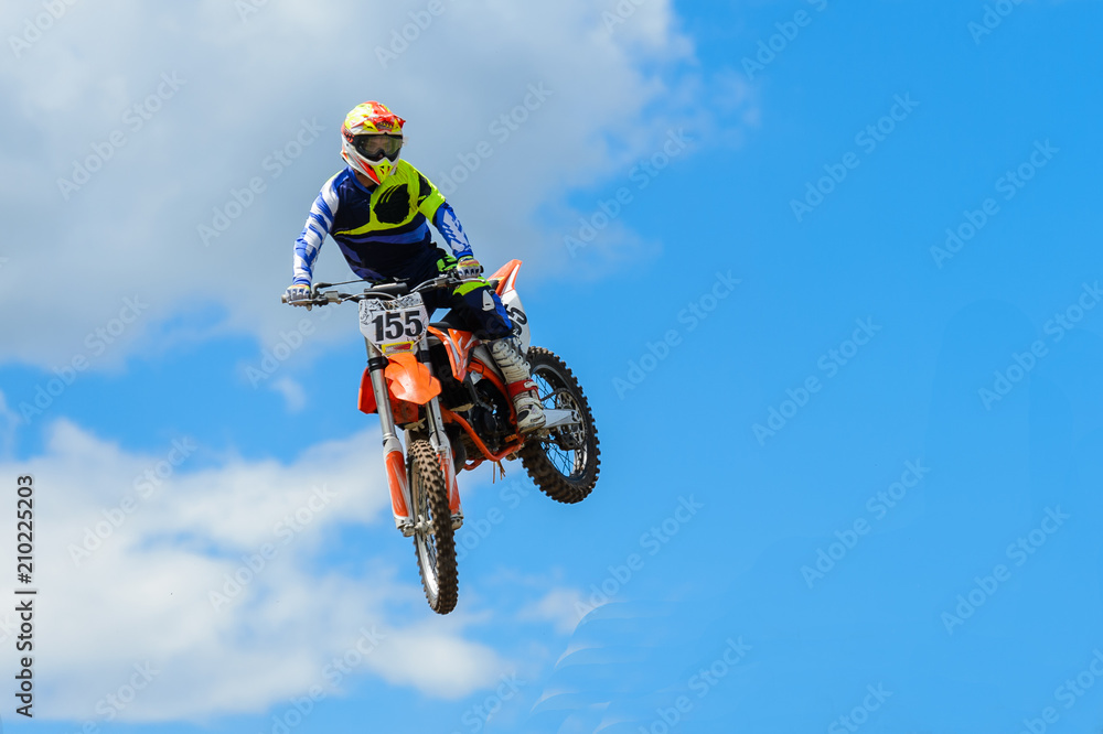 Fototapeta premium Motocross high jump