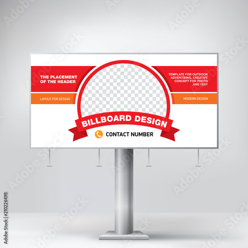 
Billboard, creative design for outdoor advertising, banner for posting photos and text, modern graphic background, business concept for promotion