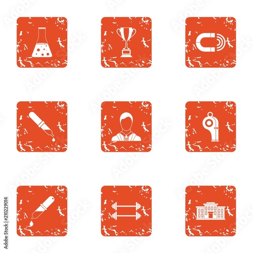 Steroid icons set. Grunge set of 9 steroid vector icons for web isolated on white background