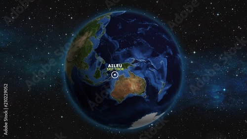 EAST TIMOR AILEU ZOOM IN FROM SPACE photo