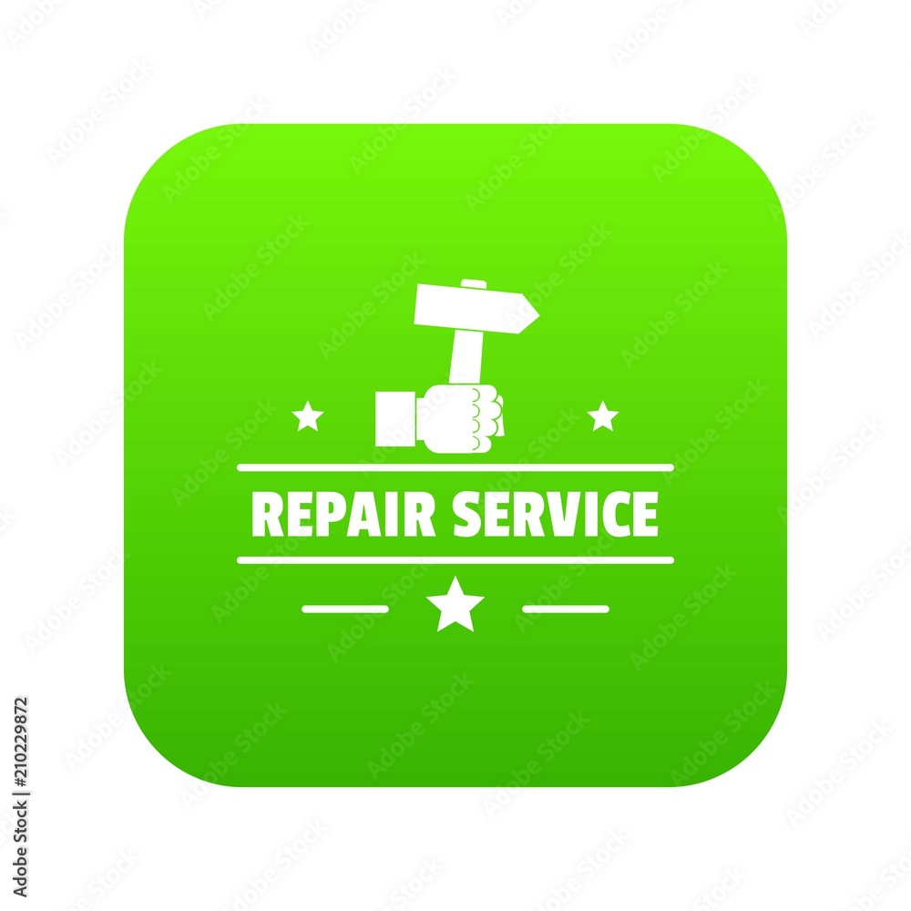 Repairman icon green vector isolated on white background Repairman icon green vector isolated on white background