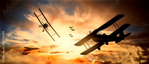 Canvas Print aerial battle first world war