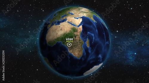 ANGOLA UIGE ZOOM IN FROM SPACE photo