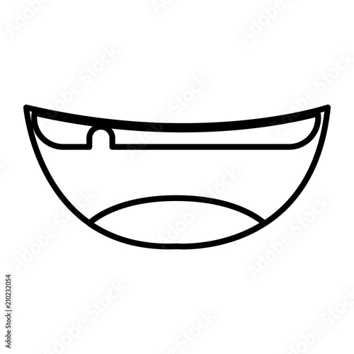 line nice mouth style with tongue and without tooth
