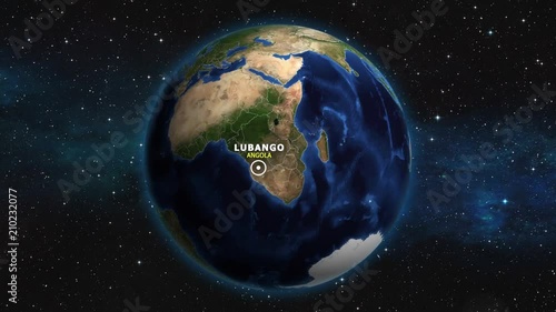 ANGOLA LUBANGO ZOOM IN FROM SPACE photo