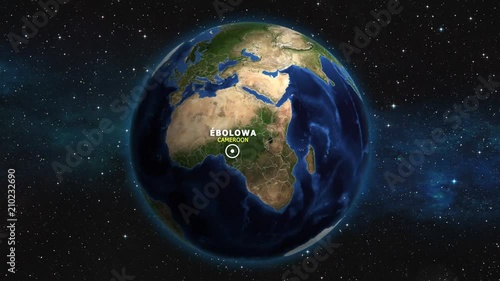 CAMEROON EBOLOWA ZOOM IN FROM SPACE photo