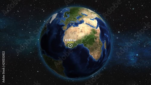 GUINEA KINDIA ZOOM IN FROM SPACE photo