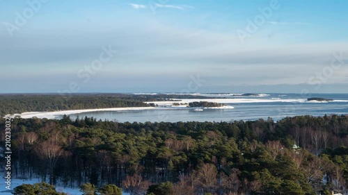 Timelapse of the Hanko beach in the winter from the water tower
