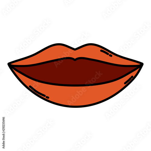 color beauty mouth with makeup lips style