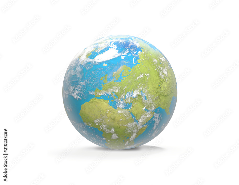 Planet Earth with clouds, Europe and part of Asia and Africa 3D-Illustration. Elements of this image furnished by Nasa Planet Earth with clouds, Europe and part of Asia and Africa 3D-Illustration. Elements of this image furnished by Nasa