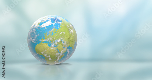 Planet Earth with clouds, E...
