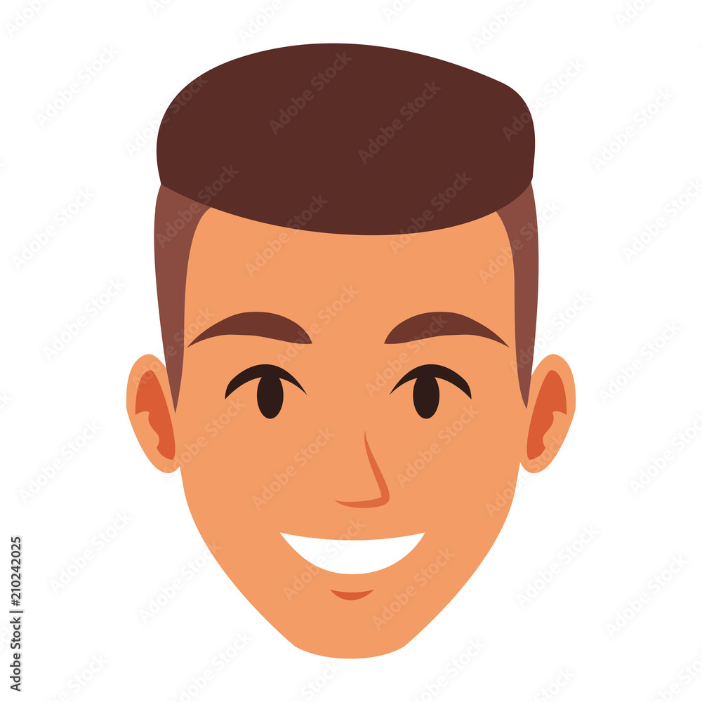 Young man face cartoon vector illustration graphic design Young man face cartoon vector illustration graphic design