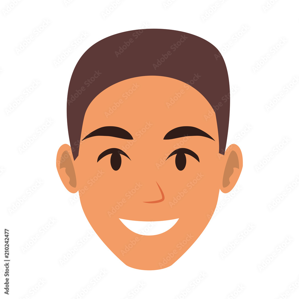 Young man face cartoon vector illustration graphic design Young man face cartoon vector illustration graphic design
