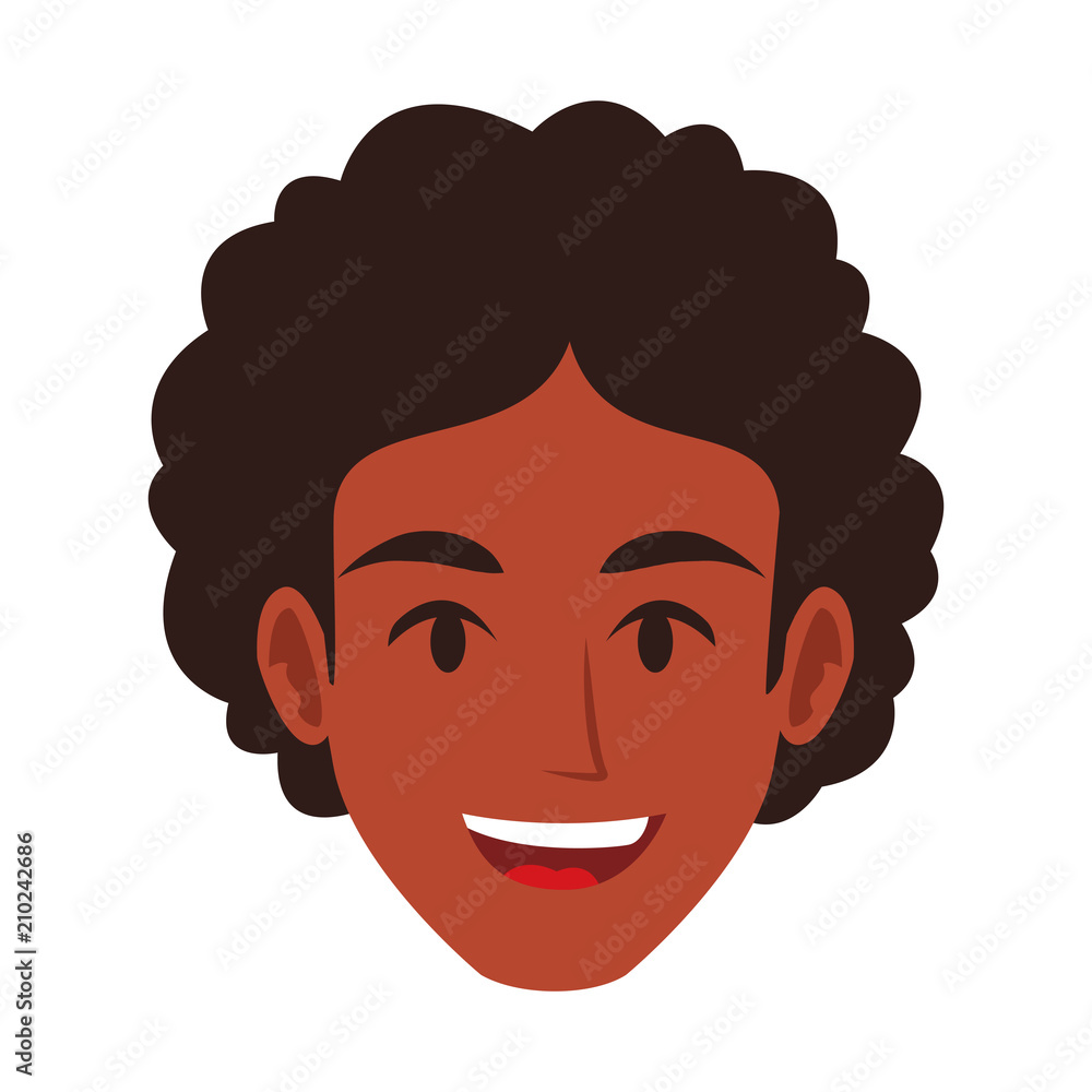 Disco man face cartoon vector illustration graphic design