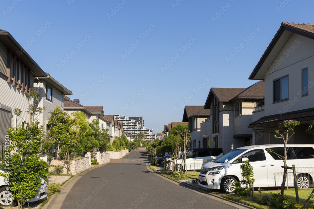 住宅と青空 住宅と青空