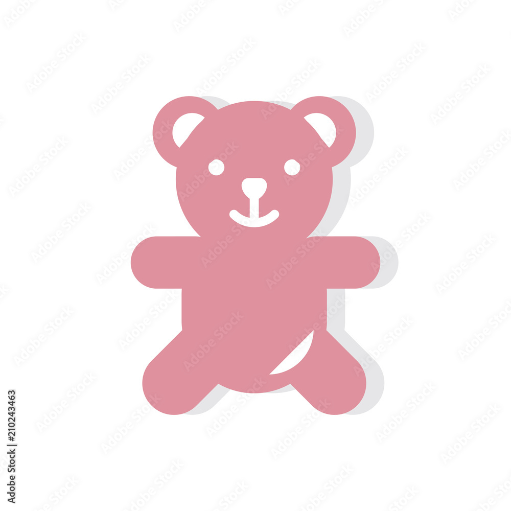 Isolated pink teddy bear 