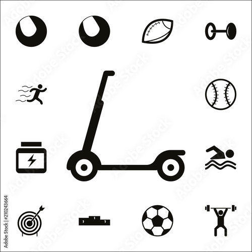 Kick scooter icon. Detailed set of Sport icons. Premium quality graphic design sign. One of the collection icons for websites, web design, mobile app