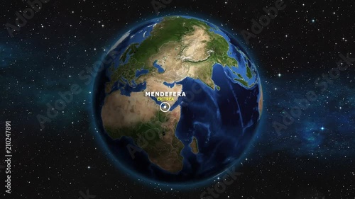 ERITREA MENDEFERA ZOOM IN FROM SPACE photo