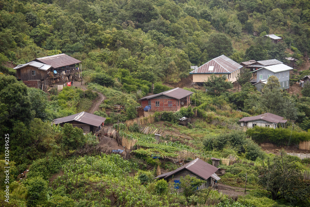 Village Settlement near Falam, Myanmar Village Settlement near Falam, Myanmar