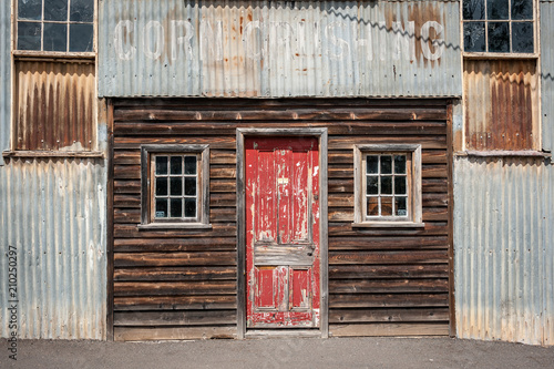 Old corrugated and wood building photo