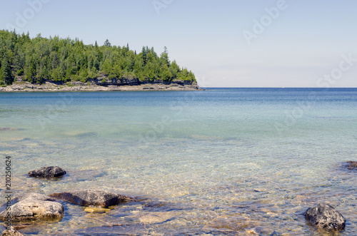 Fotografie Green and blue water